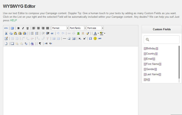 How do I create my own content using the WYSIWYG editor? - Doppler Help  Center